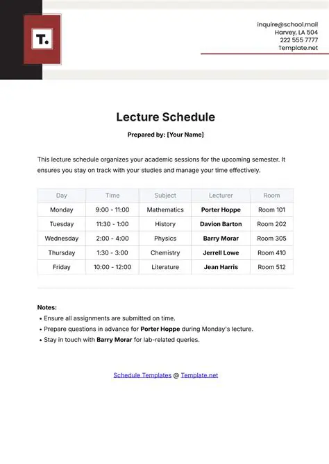 Lecture Schedule Management