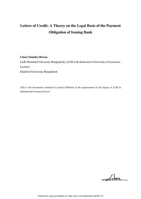 Legal Basis in Giving Credit