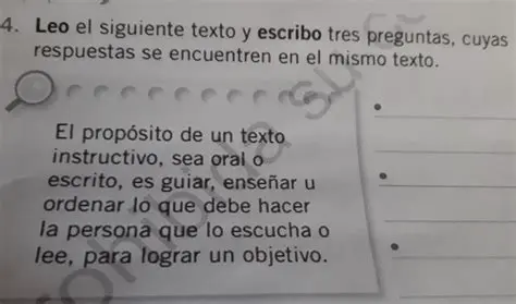 Leo el siguiente texto y escribo tres preguntas cuyas respuestas se encuentra en el mismo texto