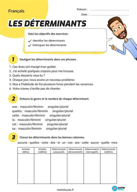 Les exercices de remplissage