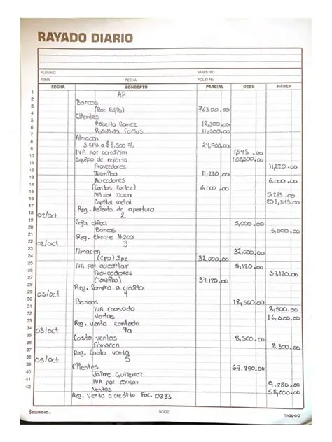 Libro de Rayado Diario y Cuentas T