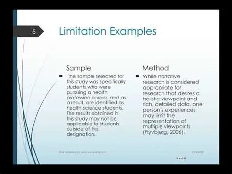Limitations and Assumptions