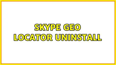 Limitations of Skype Geo Locator
