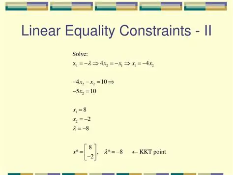 Linear Equality Constraints