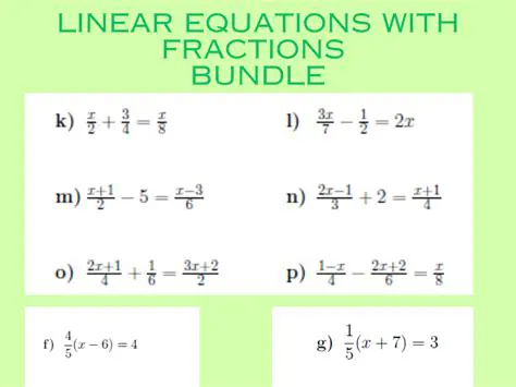 Linear equations with fractions