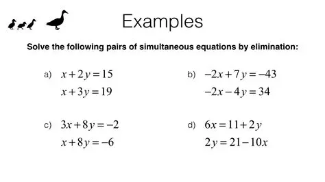 Linear simultaneous equations