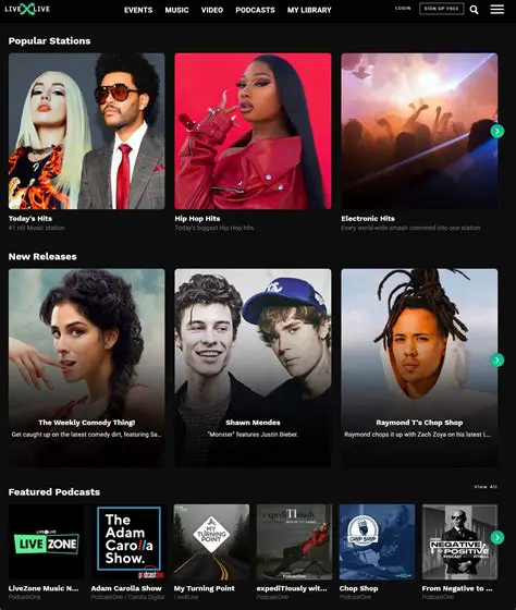 Listen to online radio stations and podcasts