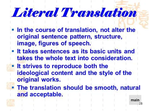 Literal Translation Techniques