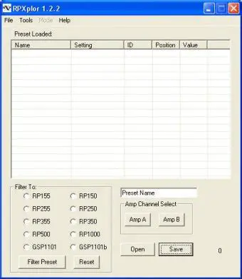 Loading and Displaying RP Preset Files