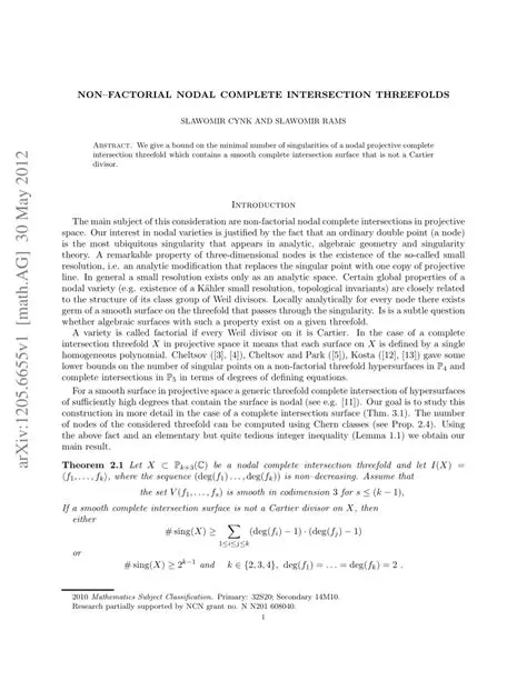 Local Complete Intersection Nodal Threefolds