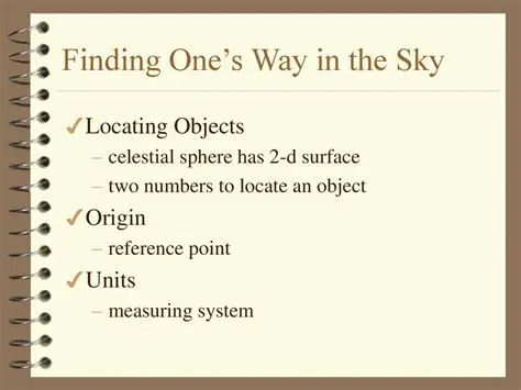 Locating objects in the sky