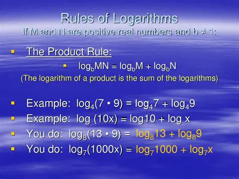 logarithm of a product is the sum of the logarithms