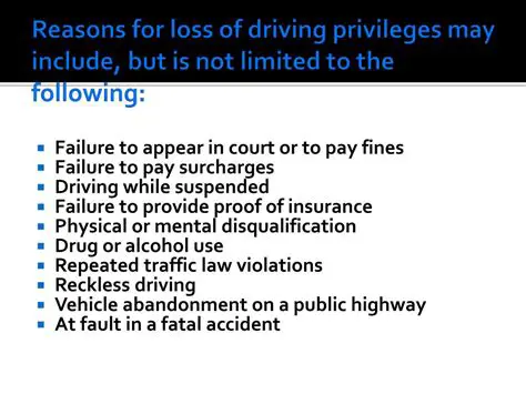 Loss of Driving Privileges