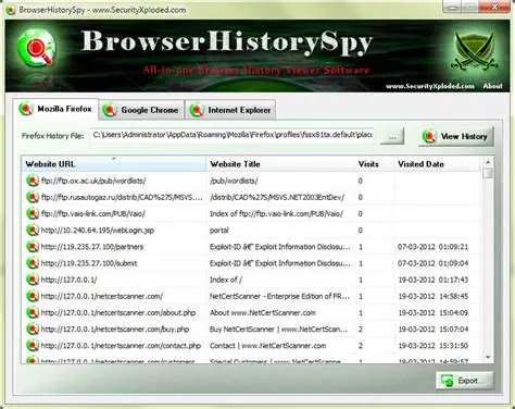Main Features of Browser History Spy
