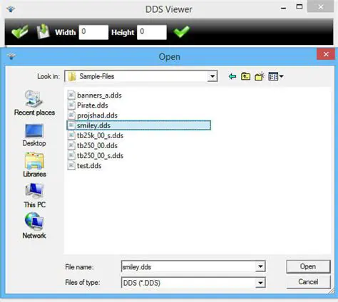 Main Features of DDS Viewer