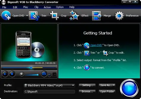 Main Features of Free DVD to Blackberry Converter