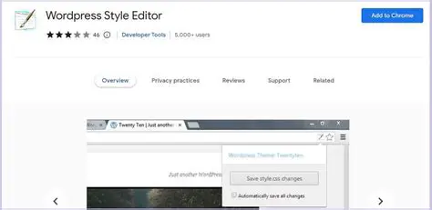 Main Features of the Wordpress Style Editor