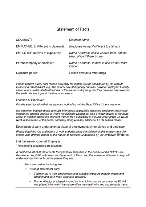 Making a statement of fact