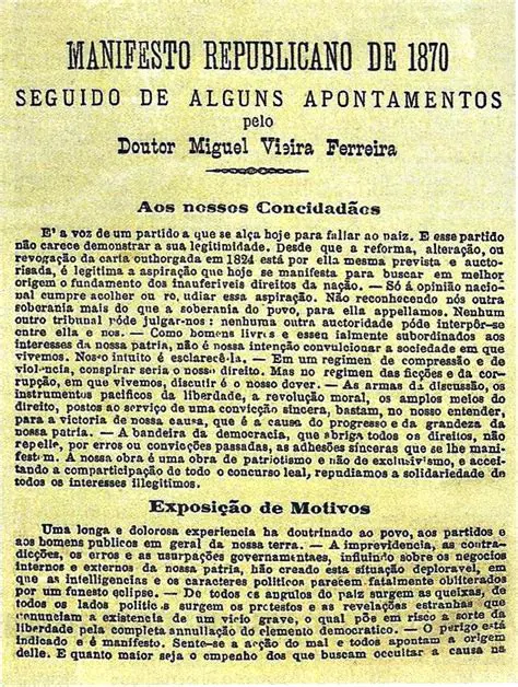 Manifesto Republicano de 1870