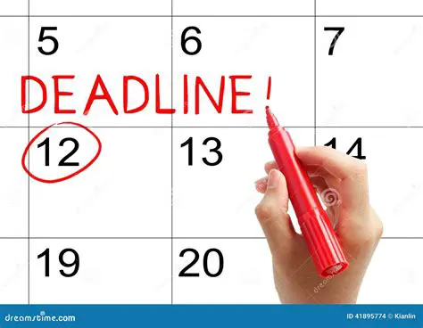 Mark the Deadline on Your Calendar