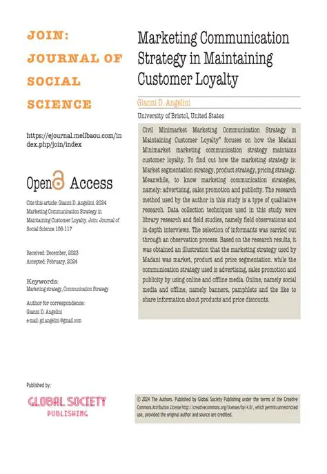Marketing Communication Strategies and Customer Loyalty