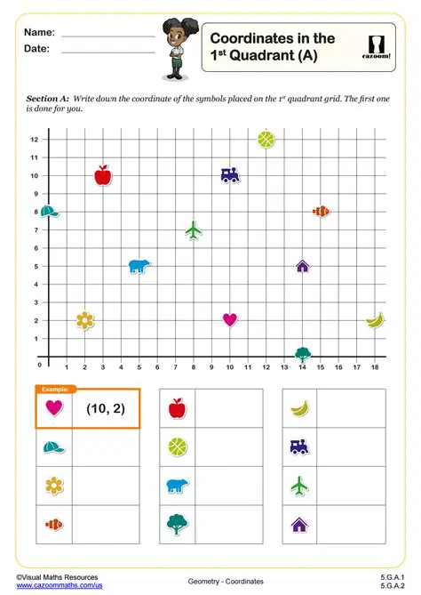 Matching Coordinates with Quadrants