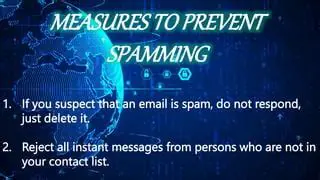 Measures to Prevent Spamming