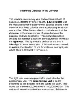 Measuring Distance in the Universe