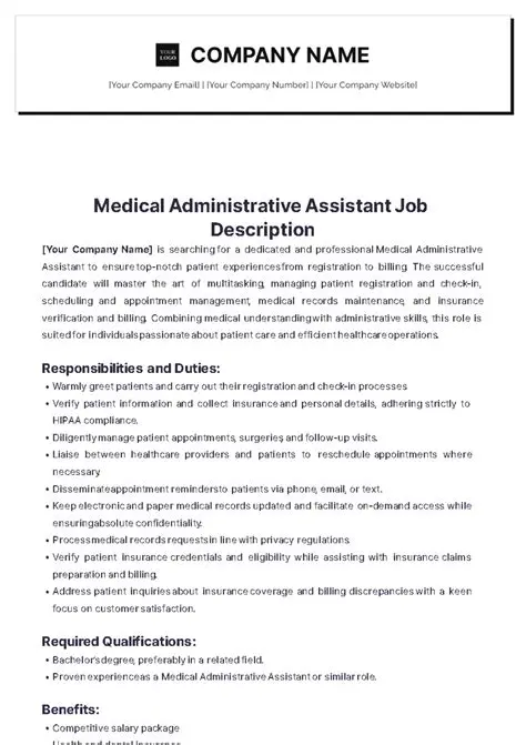 Medical Administrative Assistant Job Description: Your Essential Guide to a Thriving Healthcare Career