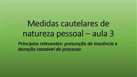 Medidas cautelares de natureza processual