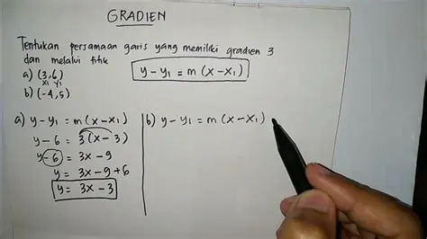 Membuat Persamaan Garis dengan Titik dan Gradien
