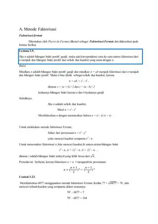 Menggunakan Metode Faktorisasi