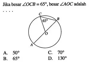 Menghitung Besar Sudut AOC