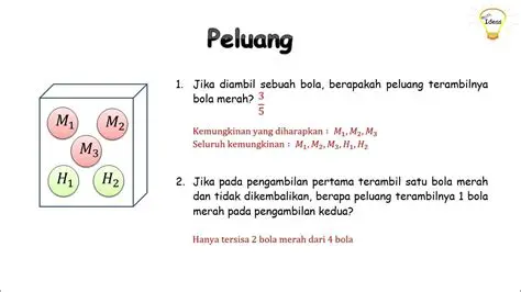 Menghitung Eluang Mengambil 1 Bola Secara Acak dari Keranjang