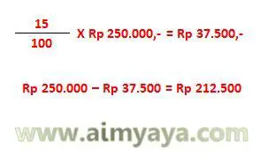 Menghitung Harga Semula Baju dengan Potongan Diskon