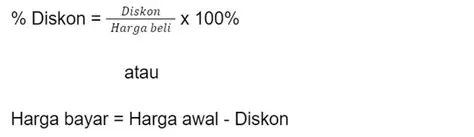Menghitung Harga yang Harus Dibayar dengan Diskon