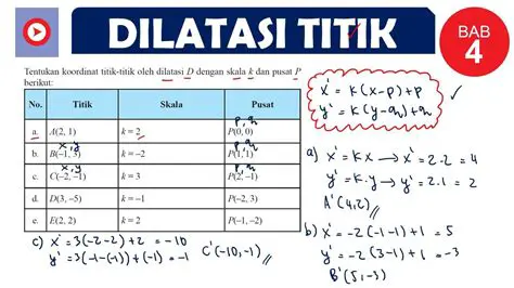Menghitung Jarak Titik Asli dari Pusat Dilatasi