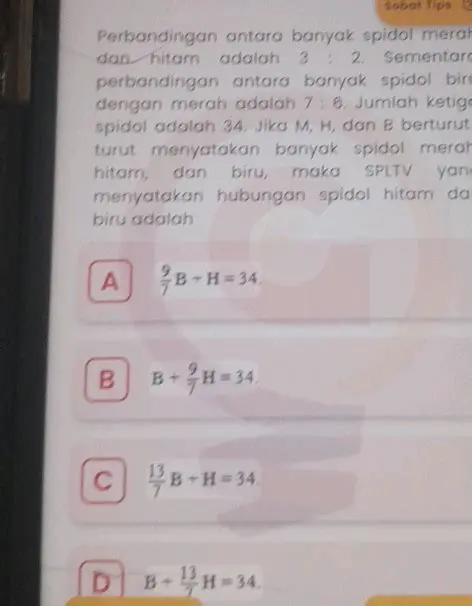 Menghitung Jumlah Spidol dengan Perbandingan