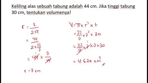Menghitung Keliling Alas Tabung