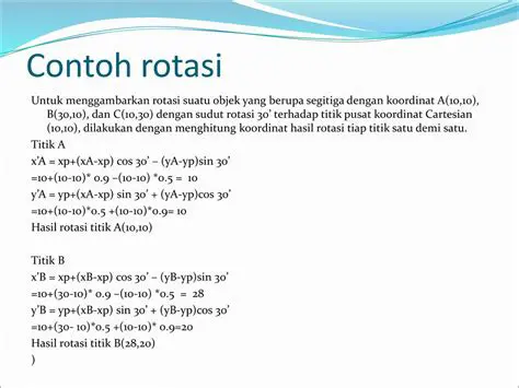 Menghitung Koordinat Hasil Rotasi