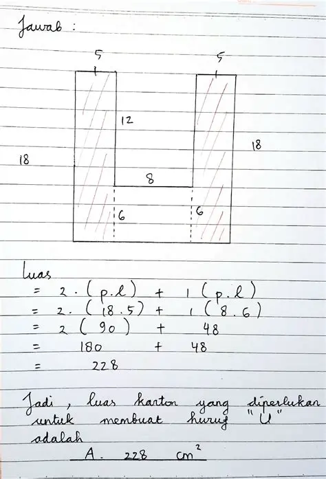 Menghitung Luas Karton dengan Menggunakan Konsep Luas Permukaan