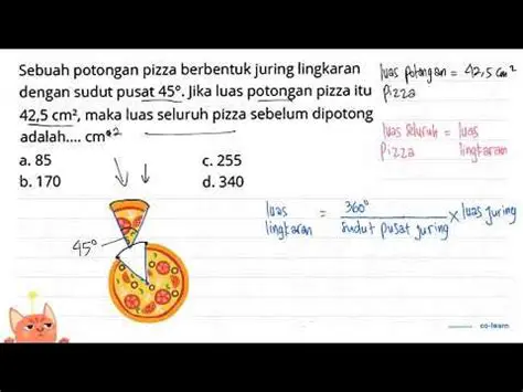 Menghitung Luas Potongan Pizza