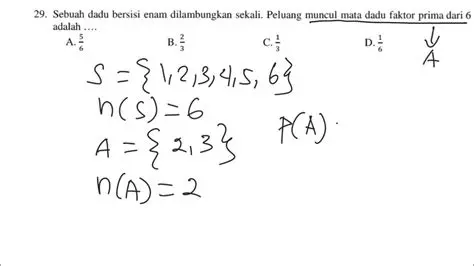 Menghitung Peluang Hasil Pelemparan Dadu 6 Sisi Sebanyak 6 Kali