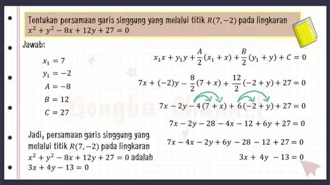 Menghitung Persamaan Garis yang Melalui Titik 3 pada 4