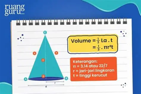 Menghitung Volume dan Luas Permukaan Kerucut