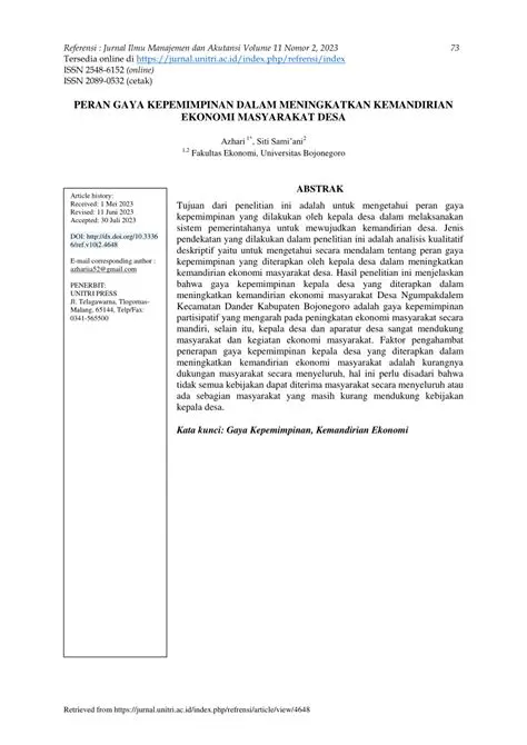 Meningkatkan Kemandirian Ekonomi