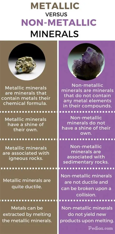 Metallic and nonmetallic minerals
