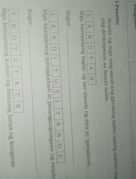 Mga Karapatang Taglay ng Tao Simula ng Siya ay Ipanganak