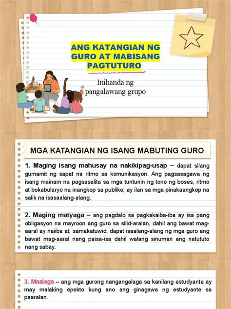 Mga Katangian ng Pagtuturo