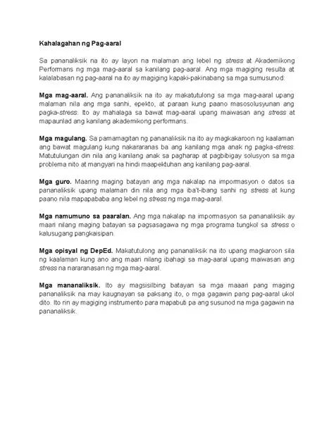 Mga Pahayag ng Pananaliksik